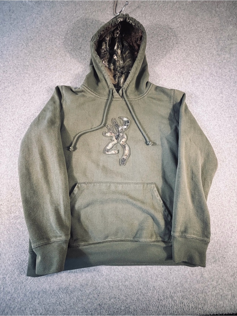 Browning For Her Women’s Large Olive Green Camo Buckmark Hunting Hoodie
